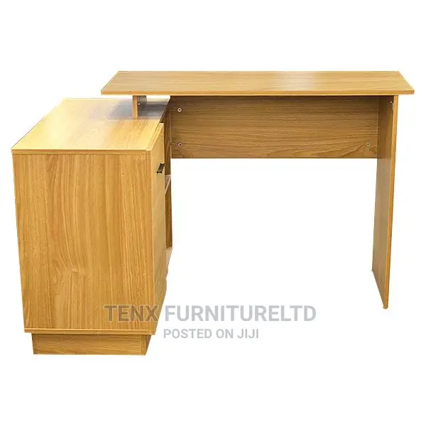 Office Desk L-Shape (Side Cabinet) Raised Top