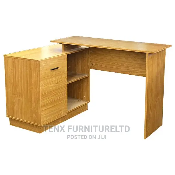Office Desk L-Shape (Side Cabinet) Raised Top