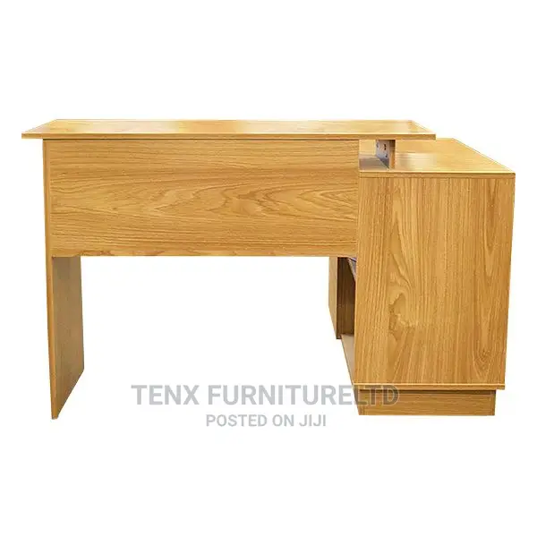 Office Desk L-Shape (Side Cabinet) Raised Top