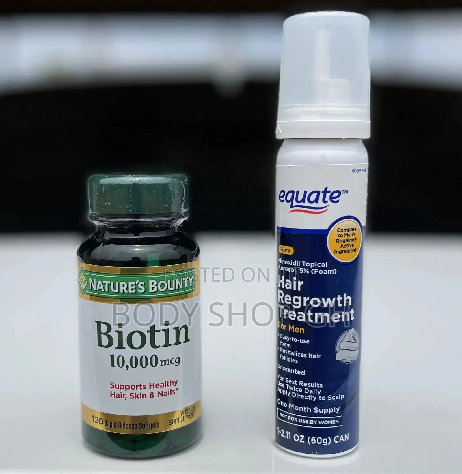 Hairloss Treatment Combo ( Equate Minoxidil Foam + Biotin)