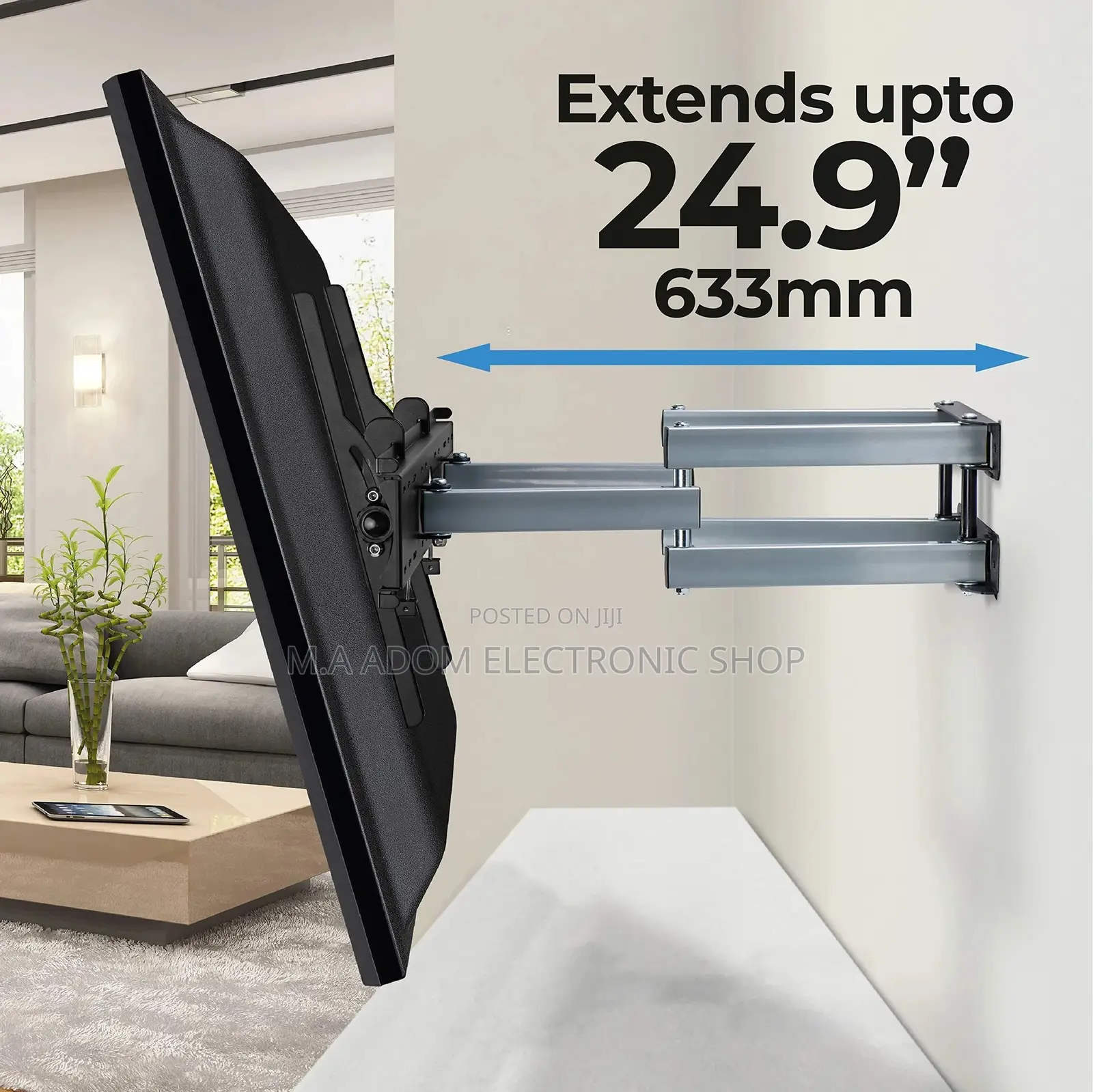 Full Motion Tv Wall Mount 50”-84”