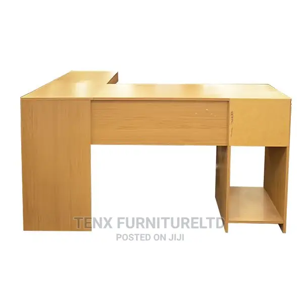 Computer Desk With (3 Open Storage Compartments)/Off White