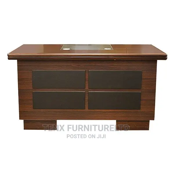 Office/Executive Desk (With Black Desktop/Laptop Surface)