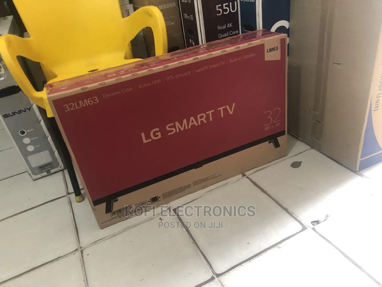 LG Webos Smart Digital Satellite TV - 32inches" Black