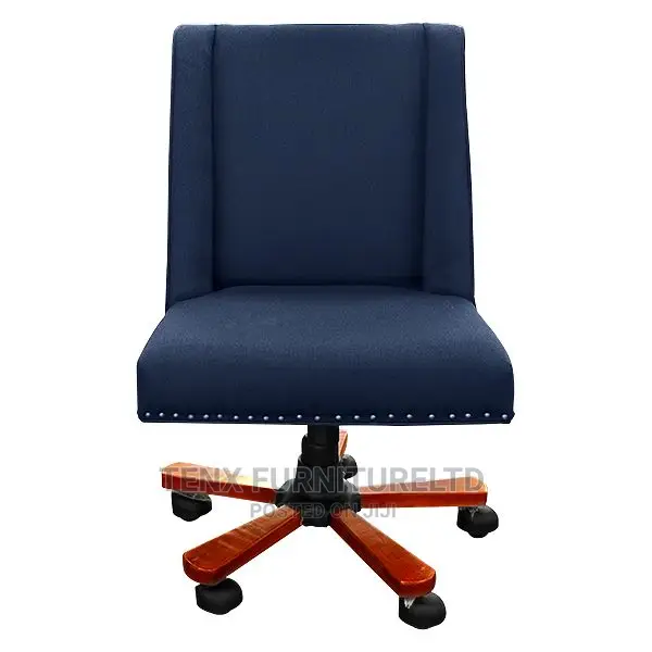 Office Chair Deep Blue Fabric Material