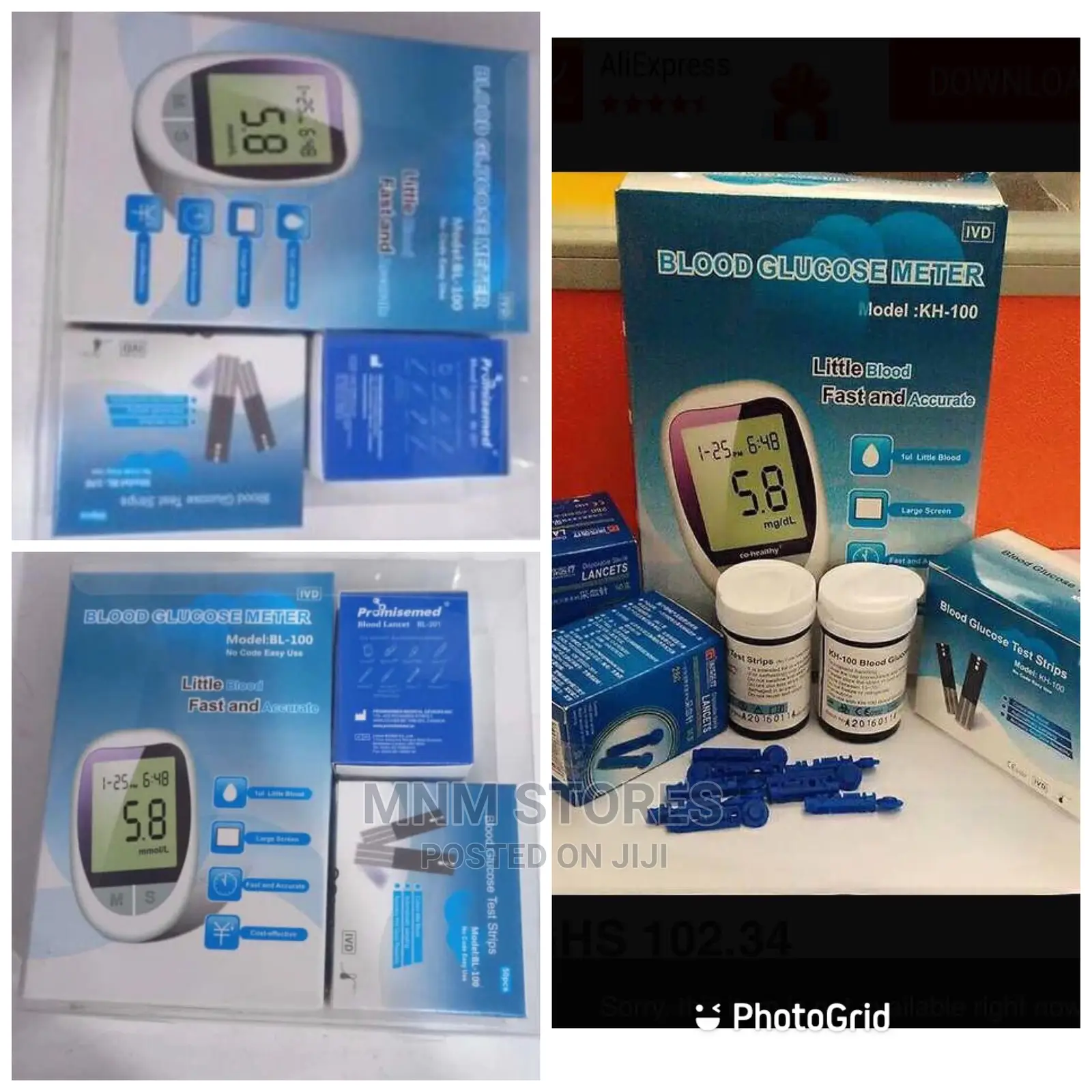 Kh 100 Blood Glucometer With Strips