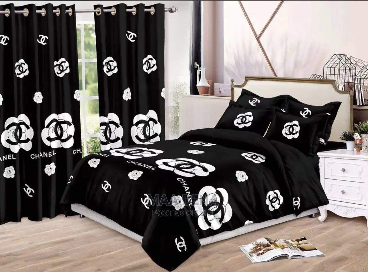 Bedsheet Set With Duvet Cover + Cutains