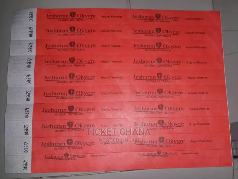 Red Tyvek Wristband Ticket