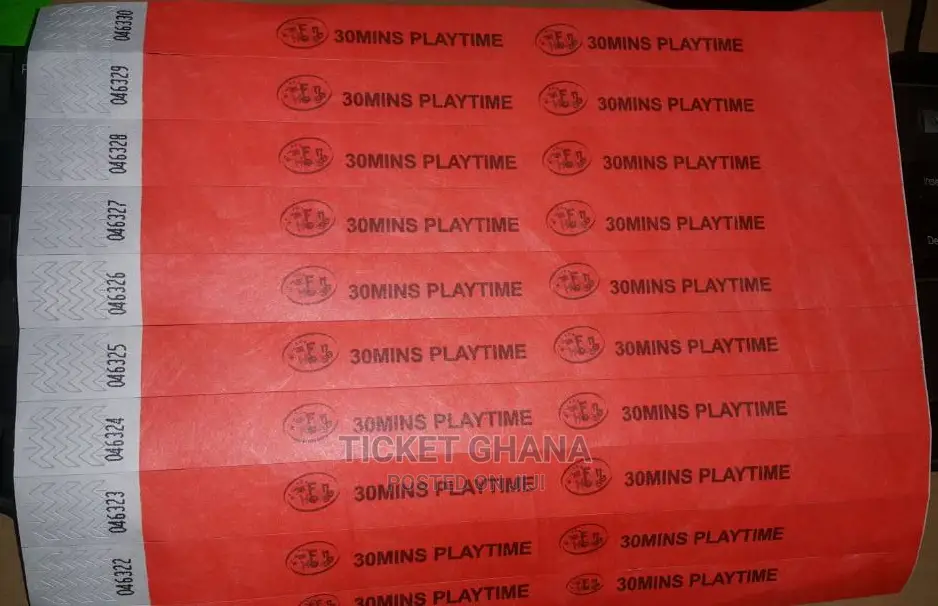Red Tyvek Wristband Ticket