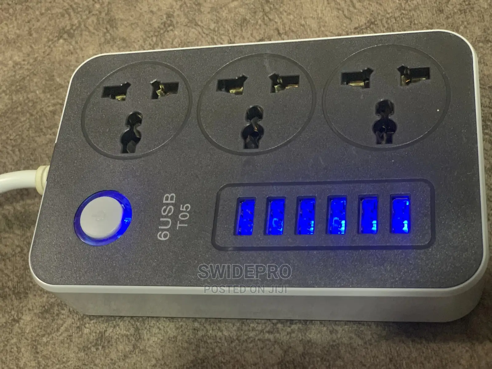 6 USB Charger Port + 3 Socket Extension Board