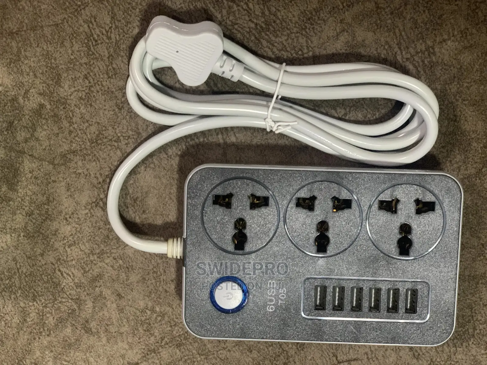 6 USB Charger Port + 3 Socket Extension Board