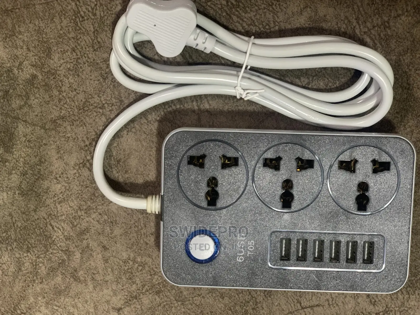 6 USB Charger Port + 3 Socket Extension Board