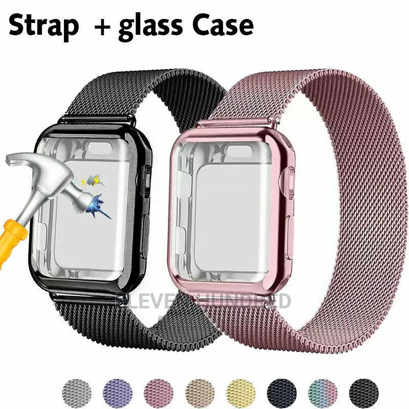 Iwatch Series 7/6/5/4/3/2/1. Band With Screen Protector Case