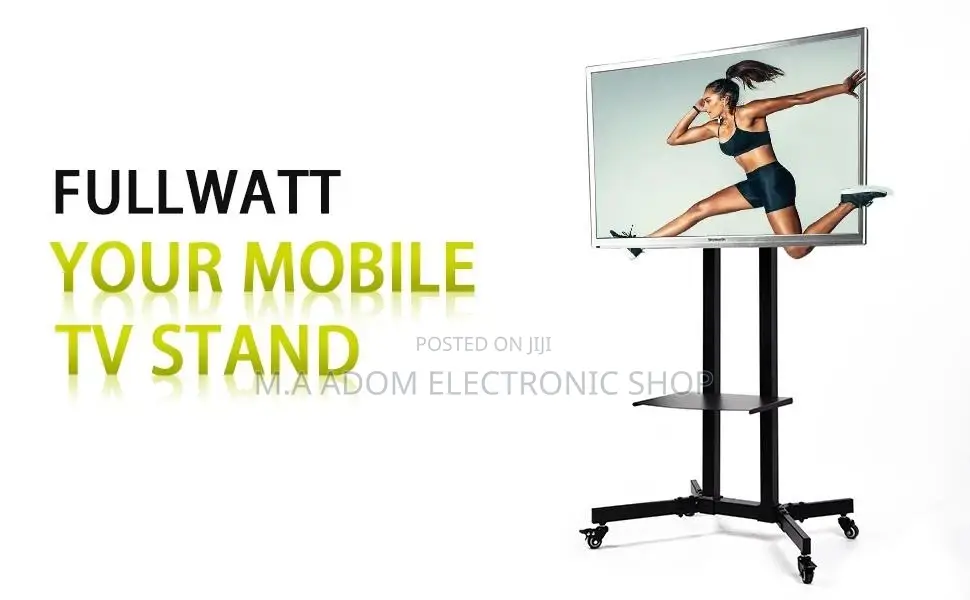 Very Safety Easy to Install Mobile Tv Stand With Wheels