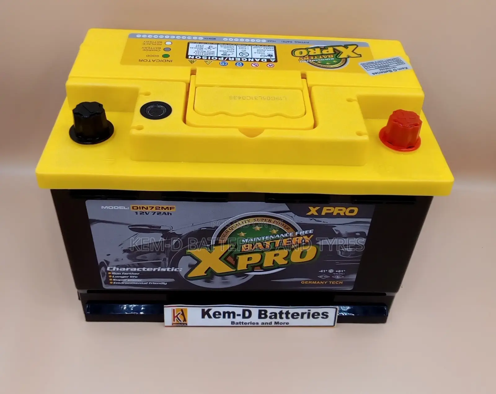 15 Plates Xpro Car Battery With Free Delivery