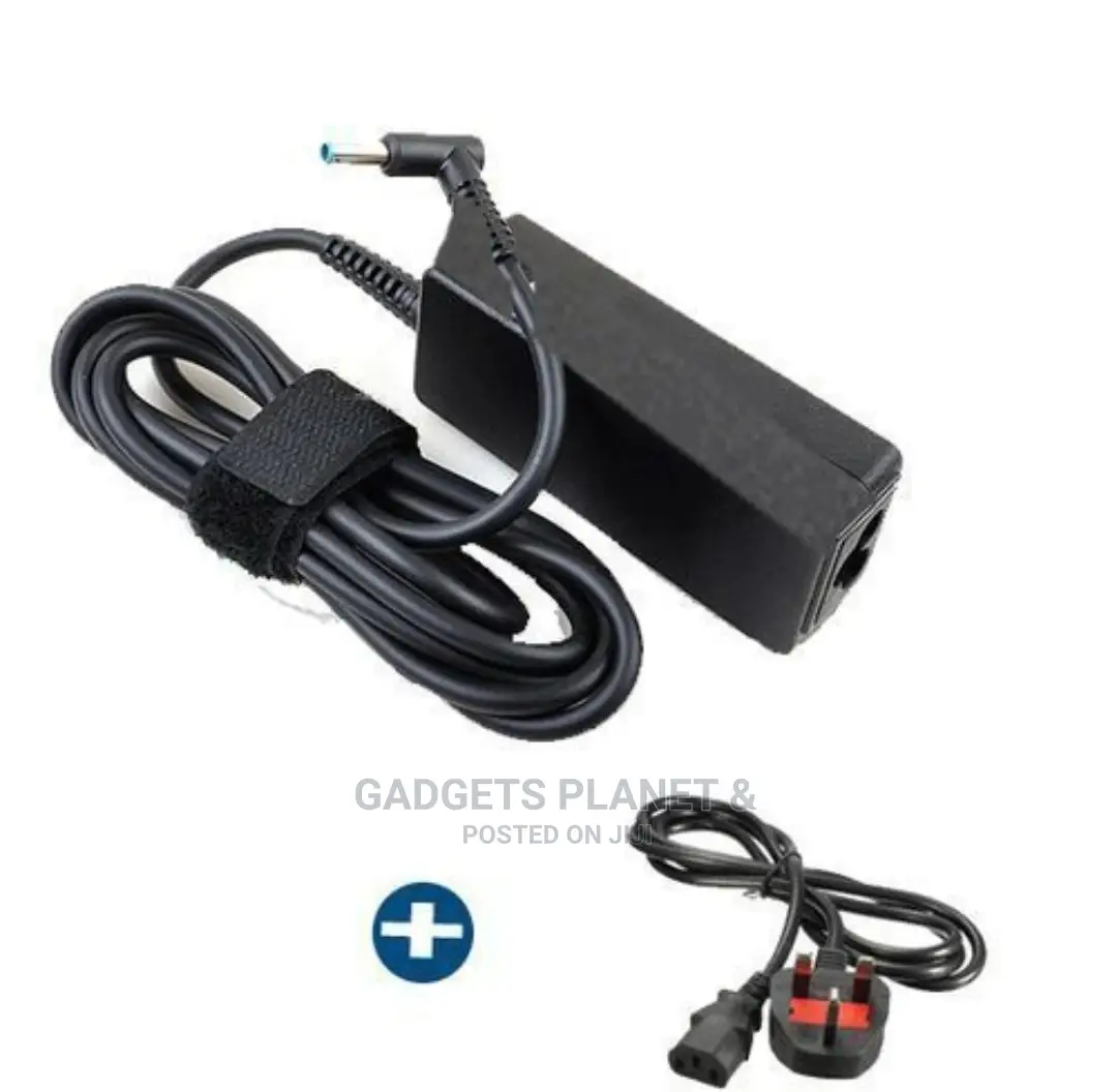 HP Laptop Adapter With Power Cable Small (Blue) Pin 65 Watts