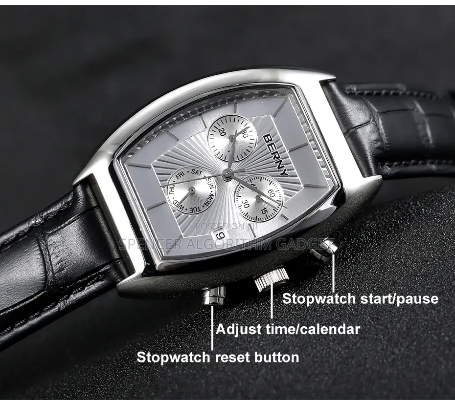 Watch Swiss Quartz Leather Strap Waterproof