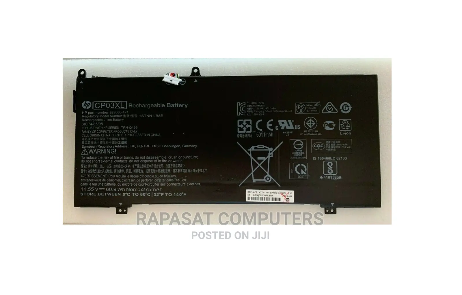 Original HP Battery CP03XL for Spectre X360 13-Ae000