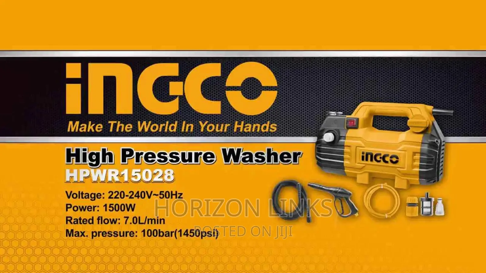 INGCO High Pressure Washer 1500w(Hpwr15028)