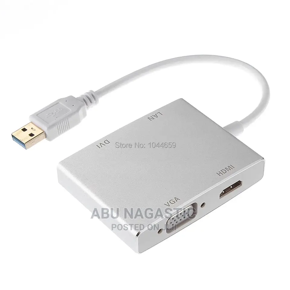 USB 3.0 Hub to 4k Hdmi Vga Dvi Rj45 Adapter Converter
