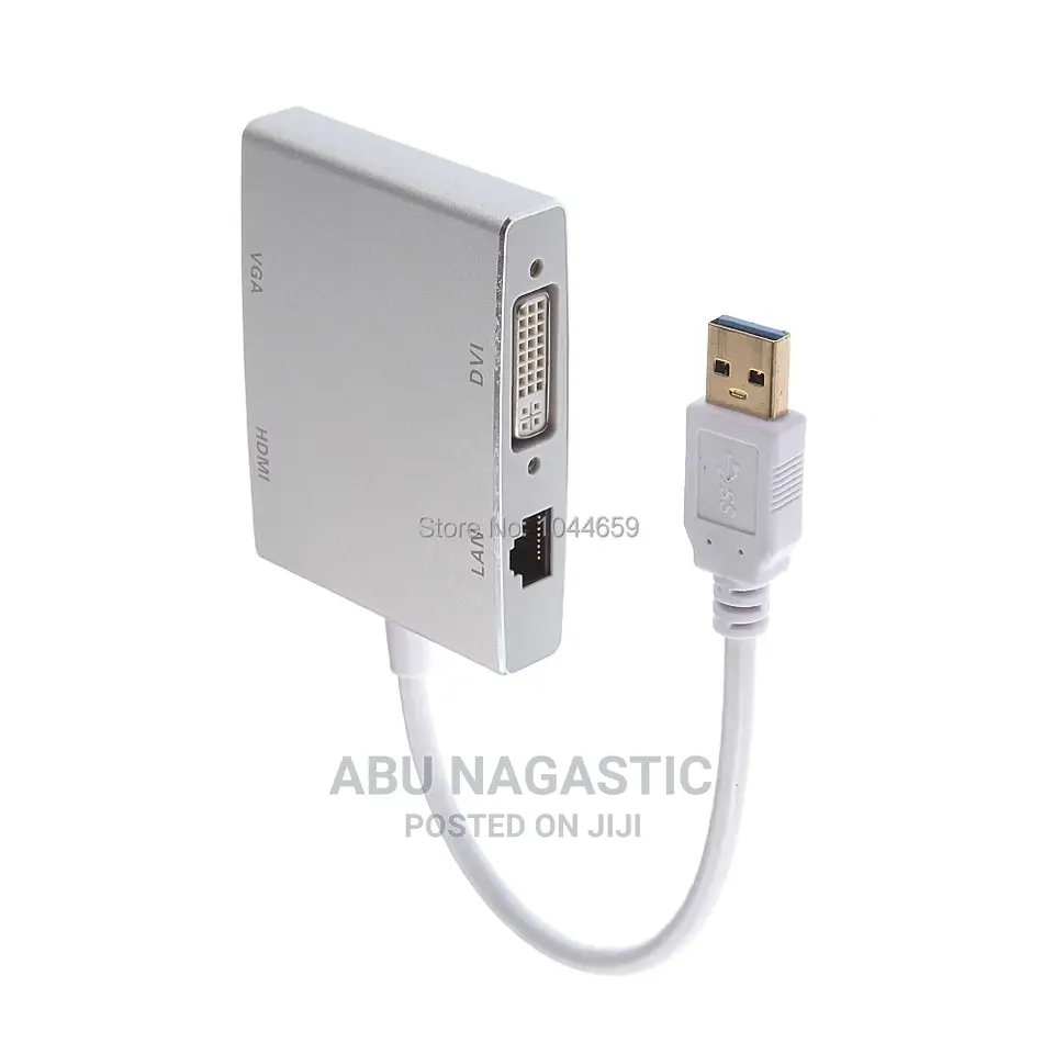 USB 3.0 Hub to 4k Hdmi Vga Dvi Rj45 Adapter Converter