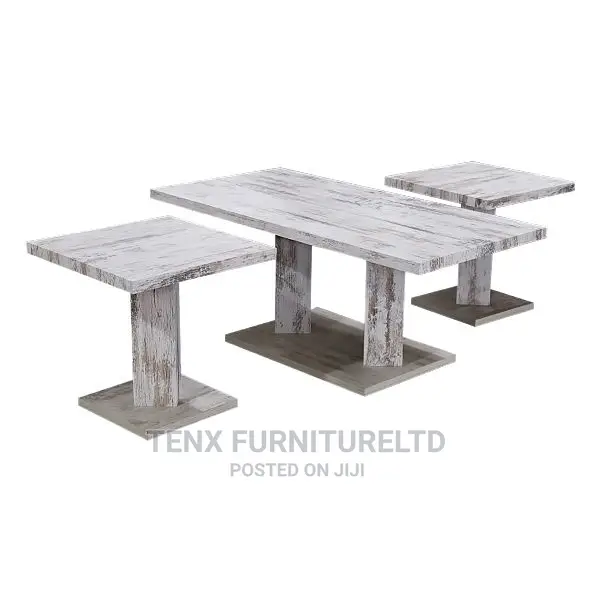 Coffee Table Set (3 in 1) Rustic White