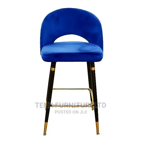 Bar Chair With Black+Gold Legs