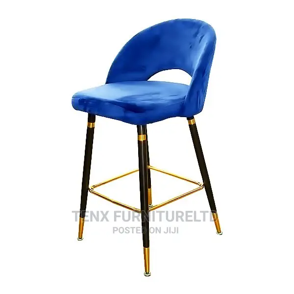 Bar Chair With Black+Gold Legs