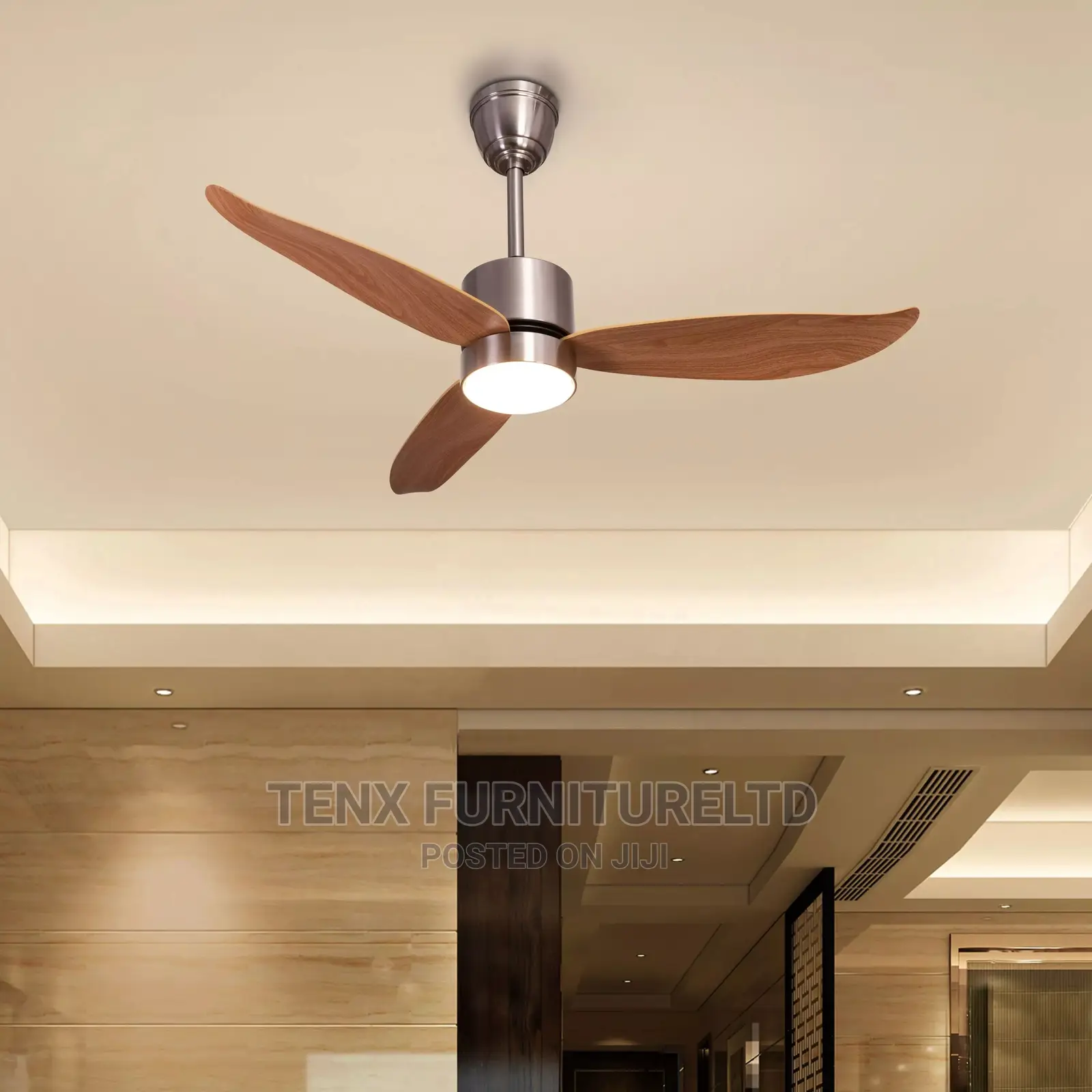 Ceiling Fan (Maple Wood Finish)With Light and Remote
