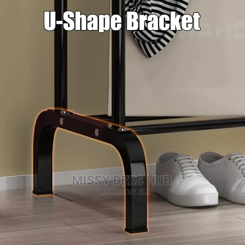 Double Pole Hanger With Double Shelves