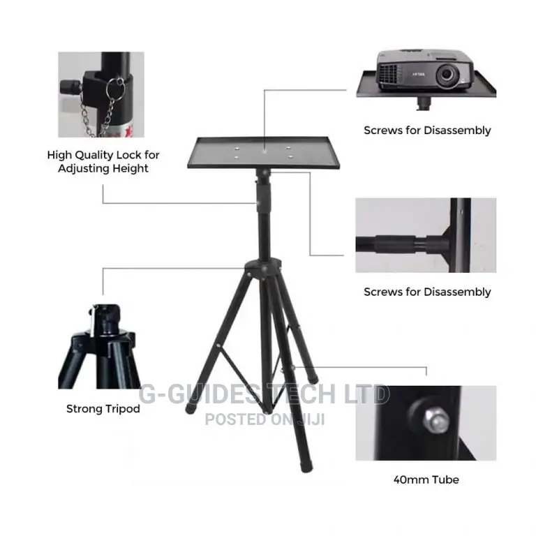 Tripod Projector Table Stand 1.8m Black, Projector Stand
