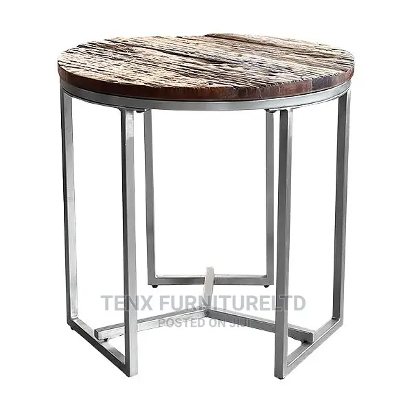 Side/End Table Wooden and Metal (Rnd)