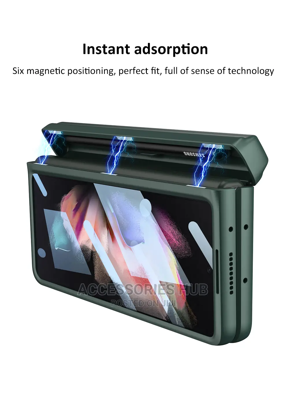 Z Fold 3 Case With Pen Slot and Inbuilt Glass Screen