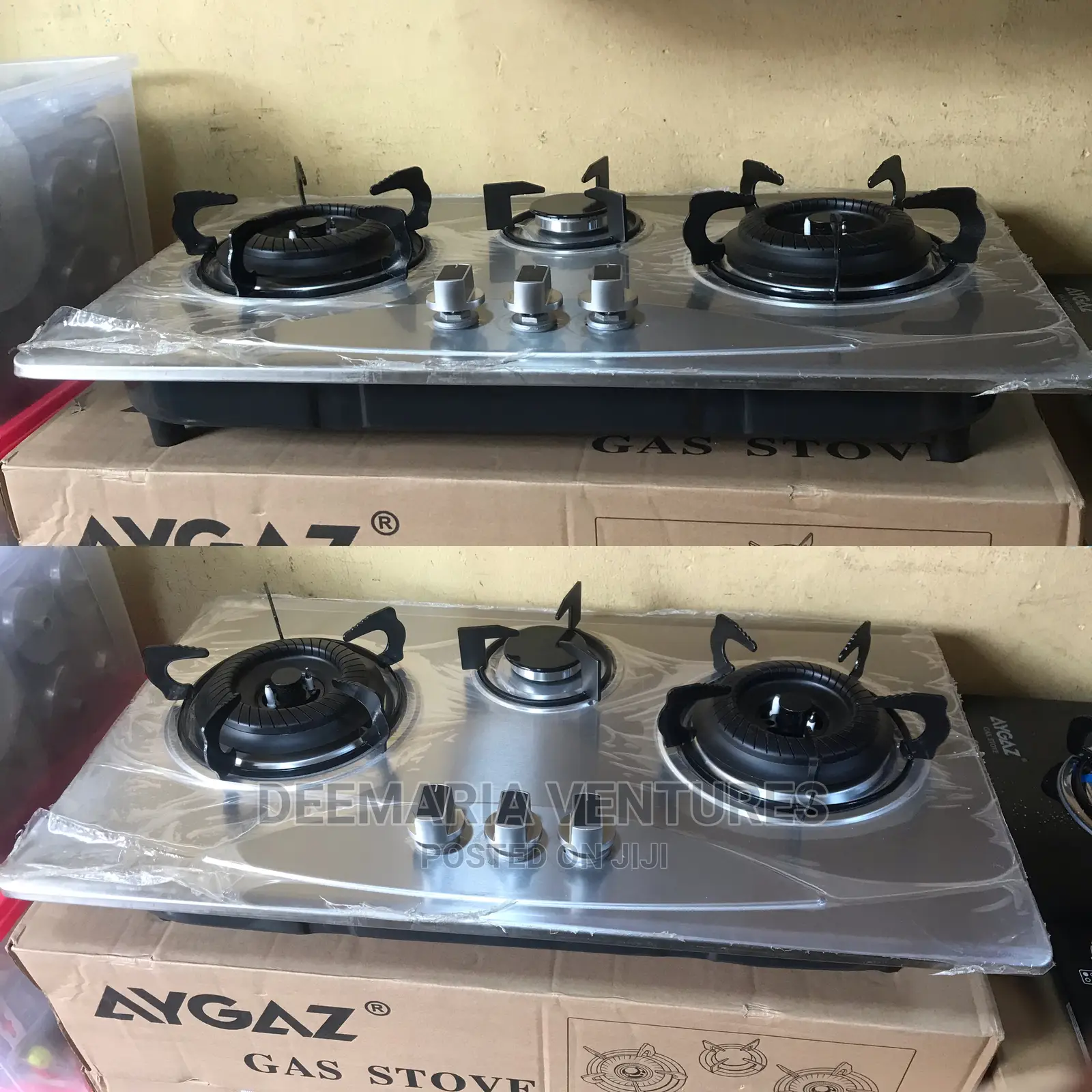 AYGAZ Built In 3 Burner Auto Ignition Stainless Top Gas Hob