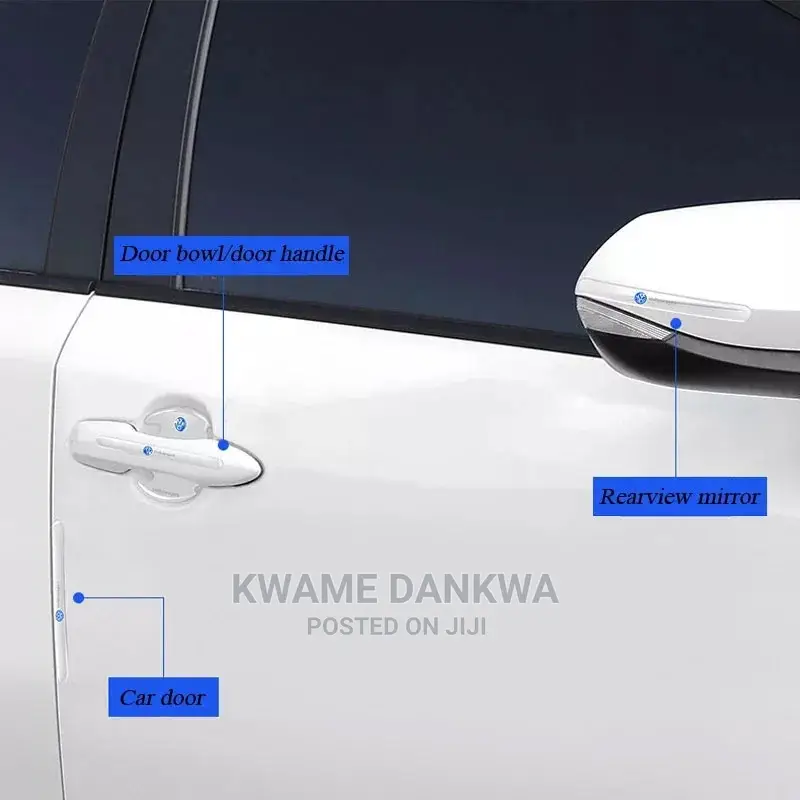 Transparent Car Model Logo Door Handle Anti Scratch Stickers