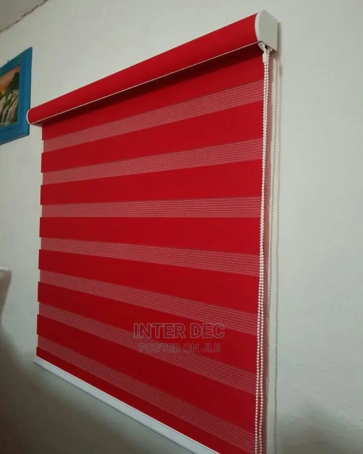 Red Zebra Curtains Blinds Customized Case