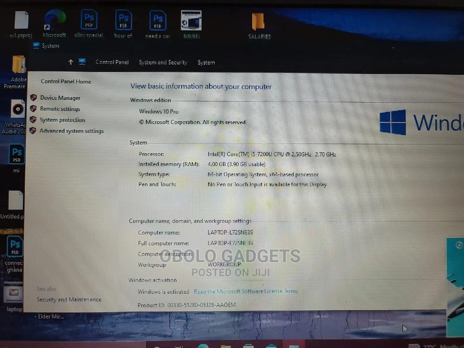 Laptop Lenovo ThinkPad L570 4GB Intel Core I5 SSD 160GB