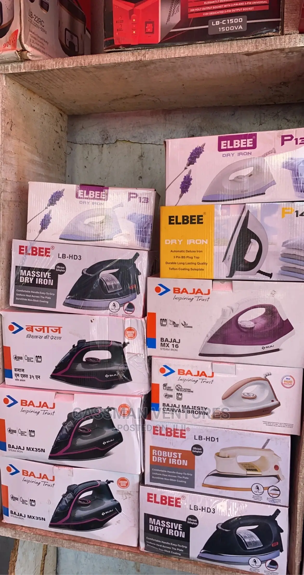 Dry Steam Electric Irons
