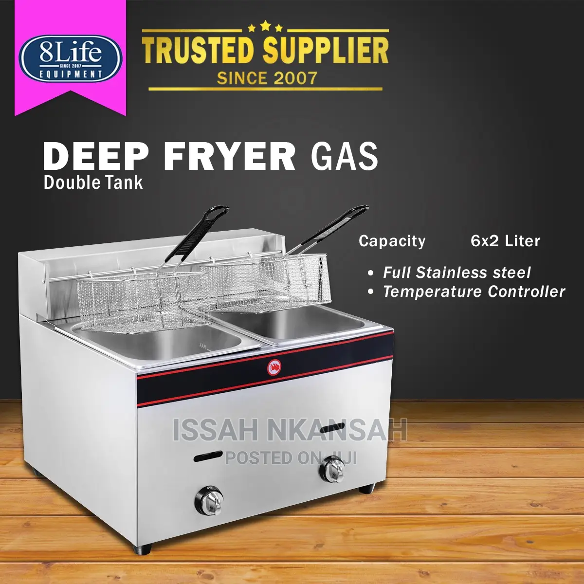 Deep Fryer Gas Double Tank