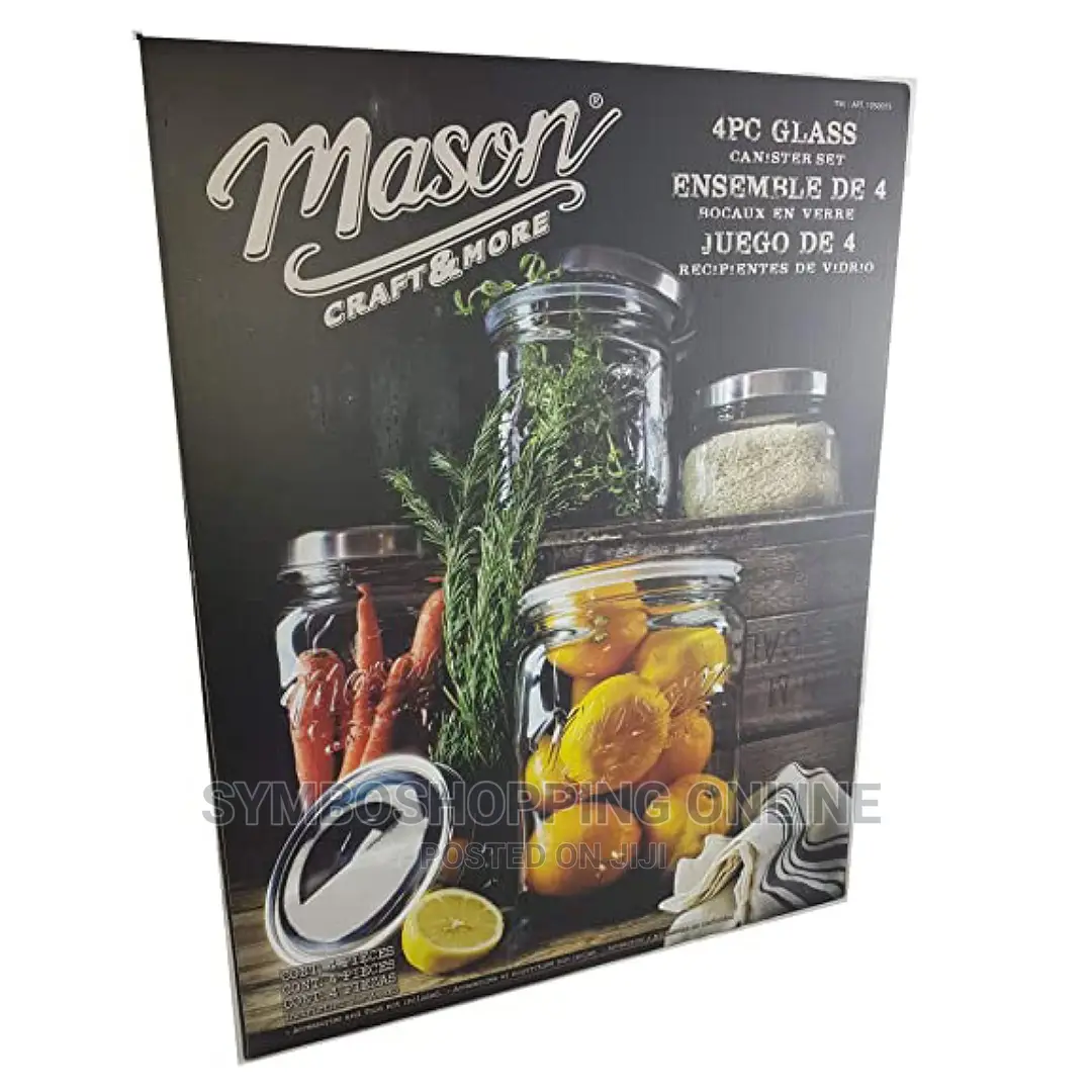 Mason 4-Piece Glass Canister Set