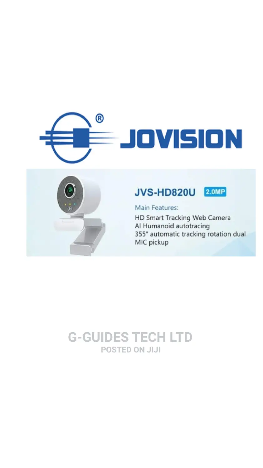 Jovision 2mp Hd Webcam Ai Auto Smart Tracking JVS-Hd820u