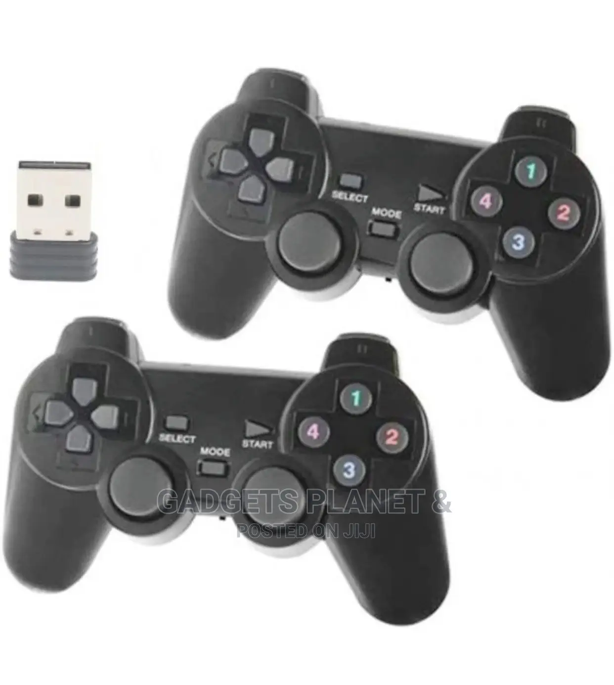 Usb Twin Wireless Vibration Controllers - Black