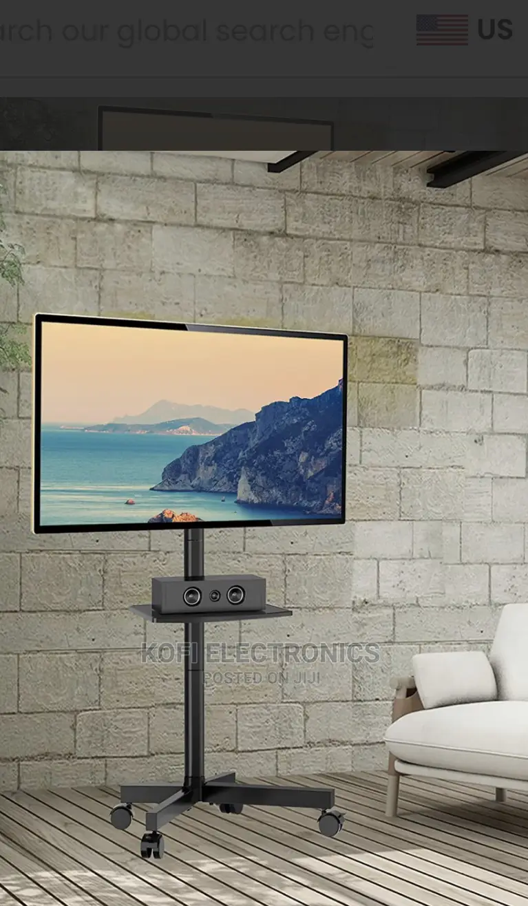 Locking Wheels TV Stand 32-70 LED Flat Screen/Curved Screen