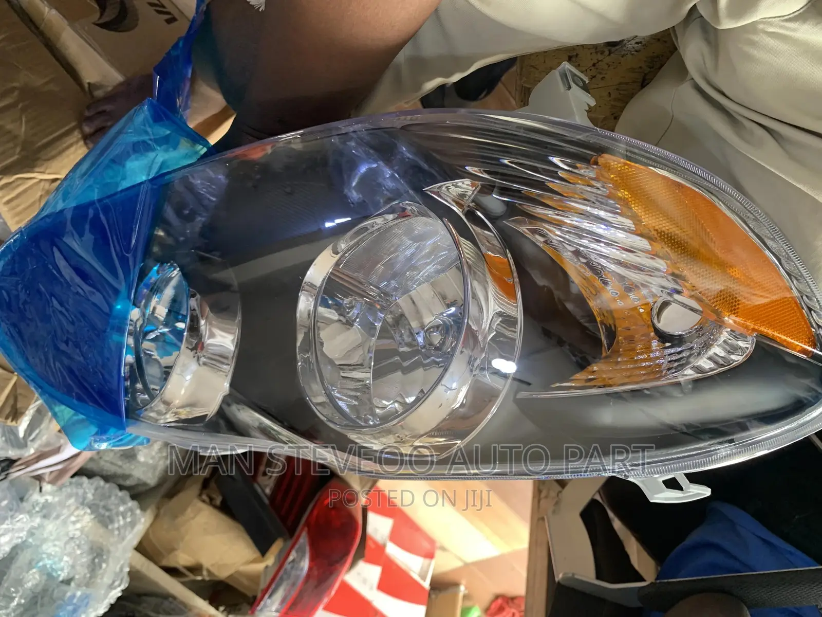 Toyota Corolla Headlights 2003-08 Black Pair