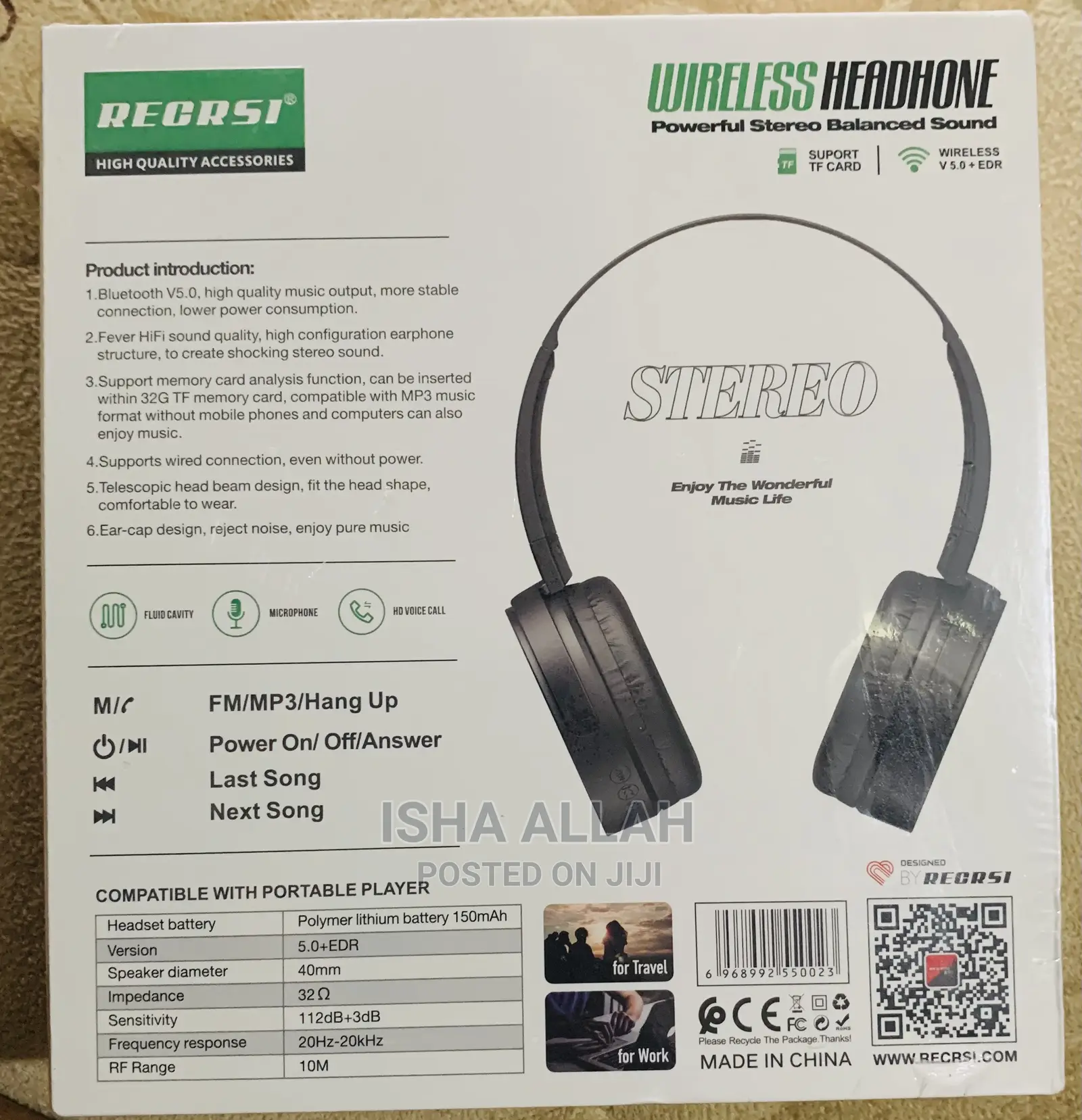 Recrest Wireless Headphone