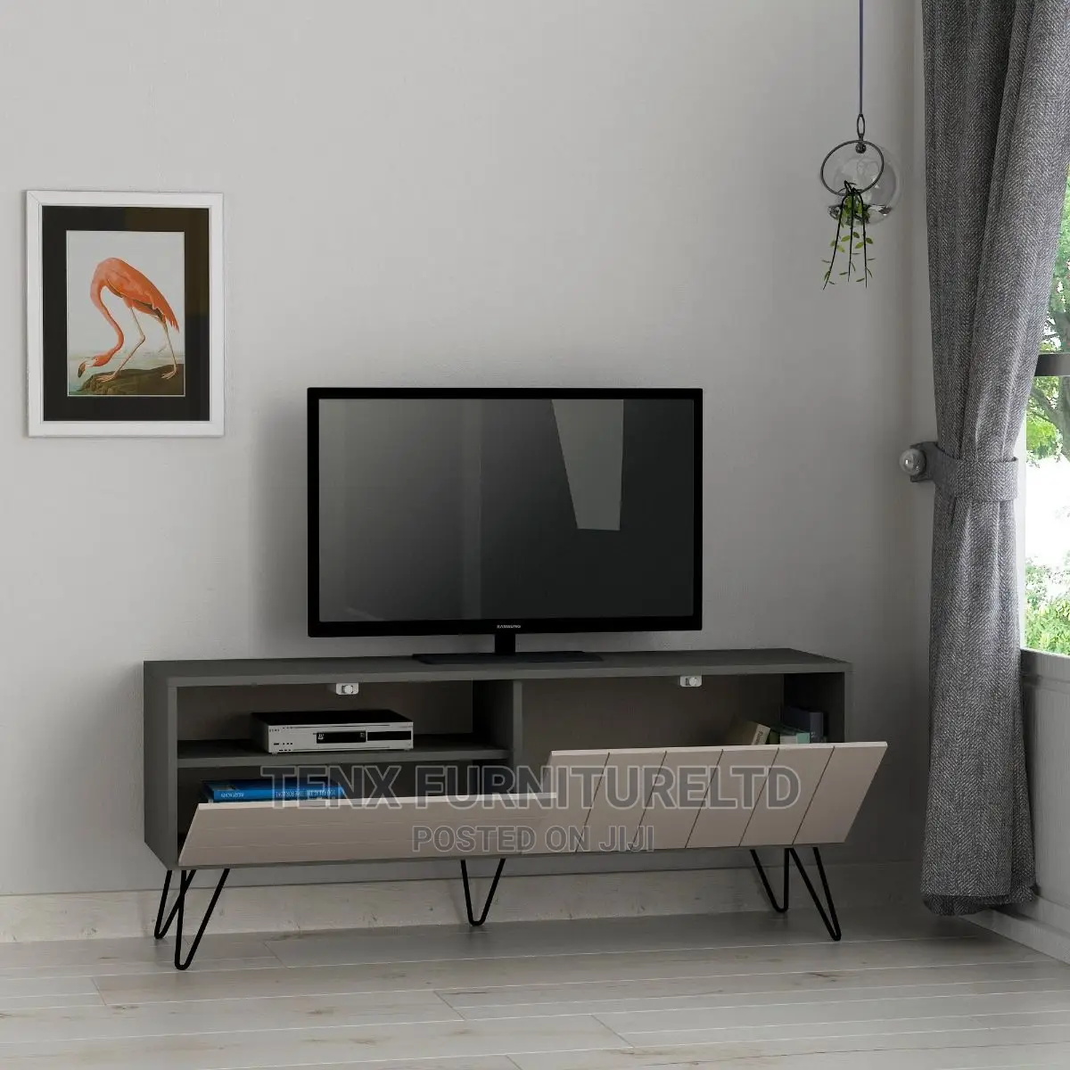 TV Stand (Push to Lock)