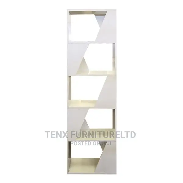 Book Case (Flat Base Stand) White Colour Finish