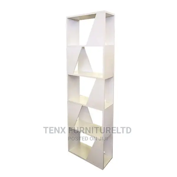 Book Case (Flat Base Stand) White Colour Finish