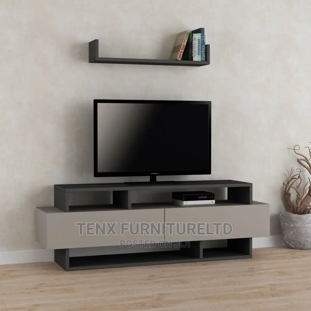 Tv Stand (Closed /Open Door Compartments)