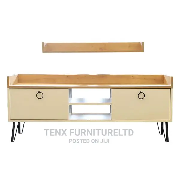 Tv Stand ( Suspending Shelf) White Oak